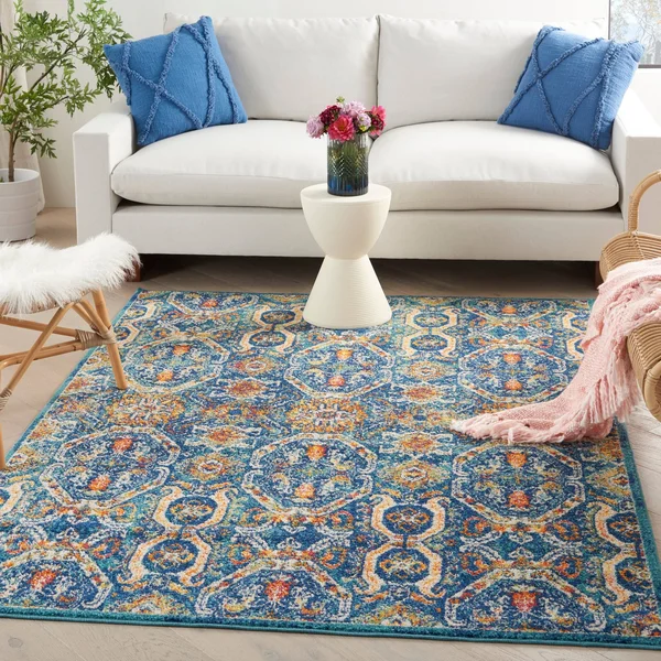 Nourison Allur ALR05 Area Rug, Red Multicolor, 9& x 12&