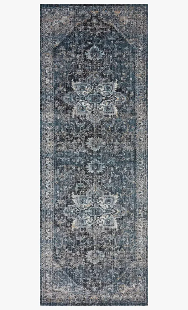 Loloi II Samra SAM-01 Denim Grey Rug - 2 ft 7 in x 12 ft