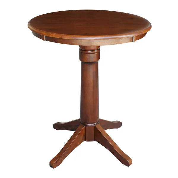 International Concepts 30x22 Round Top Pedestal Table - 34.9x22H, Espresso