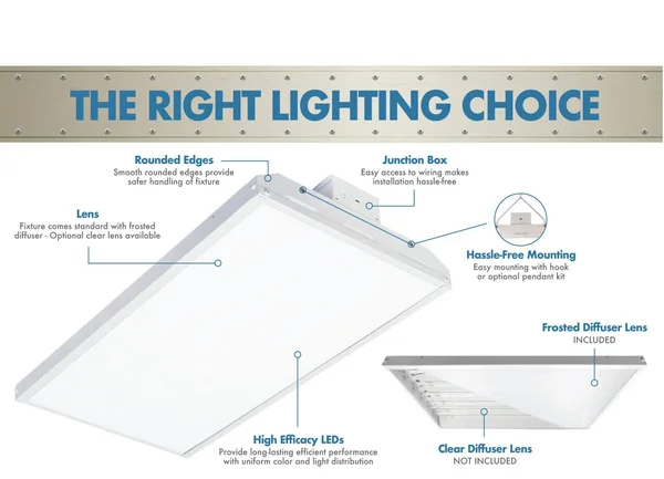 Condor G2 Premium LED High Bay - 223 Watt, 29213 Lumens, Comparable to 6 Lamp T5HO, 8 Lamp T8 or 400 or Higher Watt Fixture, 120