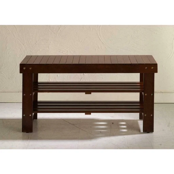 The Gray Barn Waggoner Solid Wood Shoe Bench