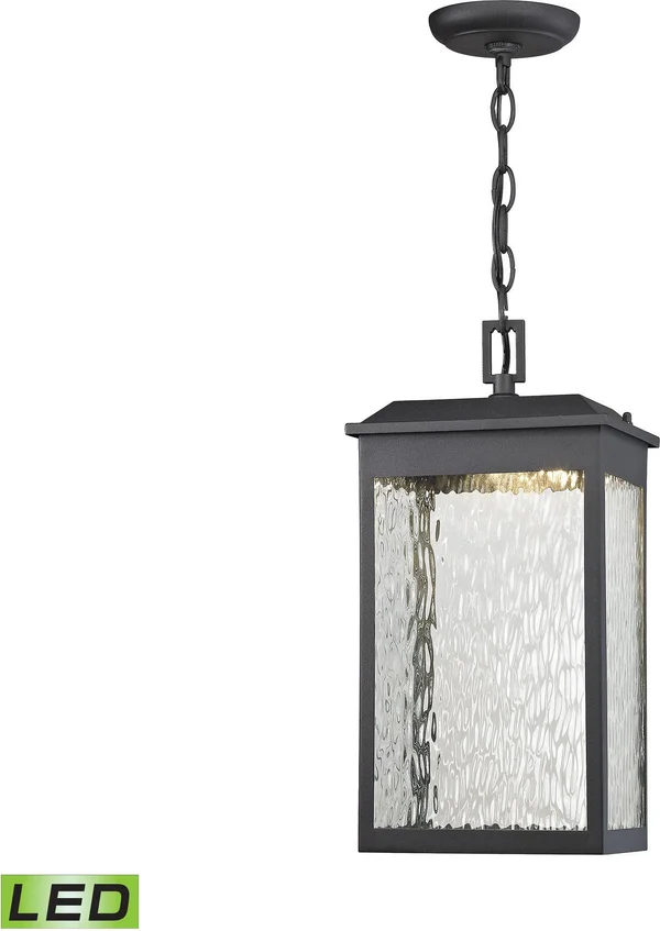 Elk Lighting Newcastle LED Outdoor Pendant in Matte Black 45203