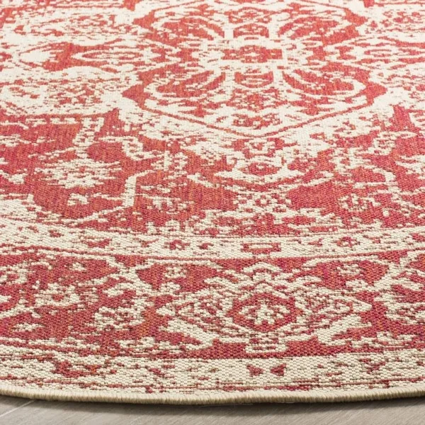 Safavieh LND137Q-3 3 x 5 ft. Linden 100 Rectangle Rug Red & Creme