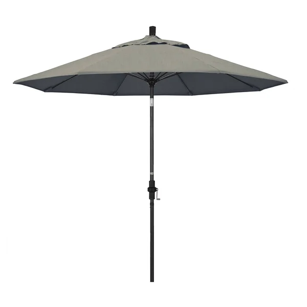 California Umbrella GSCUF908705-48032 9 Foot Fiberglass Market Umbrella Collar Tilt Matte Black/Sunbrella/Spectrum Dove