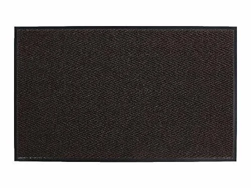 Guardian Golden Series Chevron Indoor Wiper Floor Mat, Vinyl/Polypropylene, 3&x10&, Charcoal