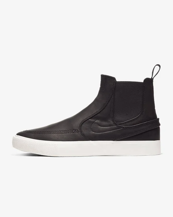 Nike Mens Zoom Janoski Slip Mid RM Leather Shoes - Black/Pale Ivory, Size 11