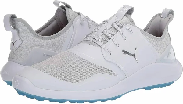 Puma Ignite NXT Golf Shoes, Lace Silver/White Men's Size 12