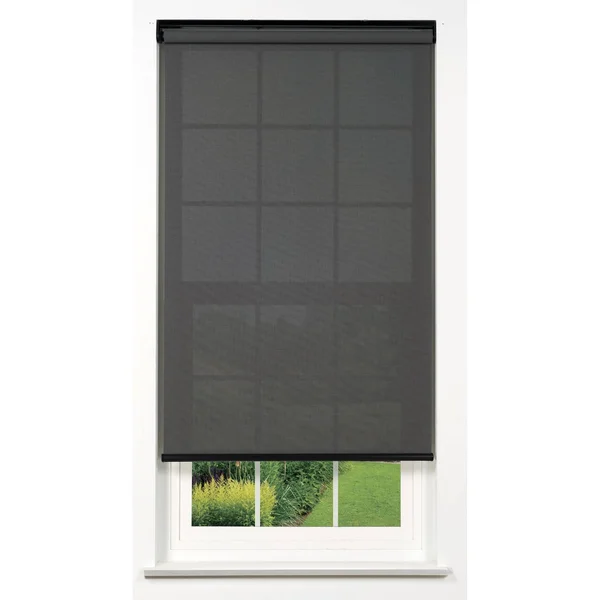 Linen Avenue Cordless 5% Solar Screen Standard Roller Shade - Charcoal 44 W x 78 H