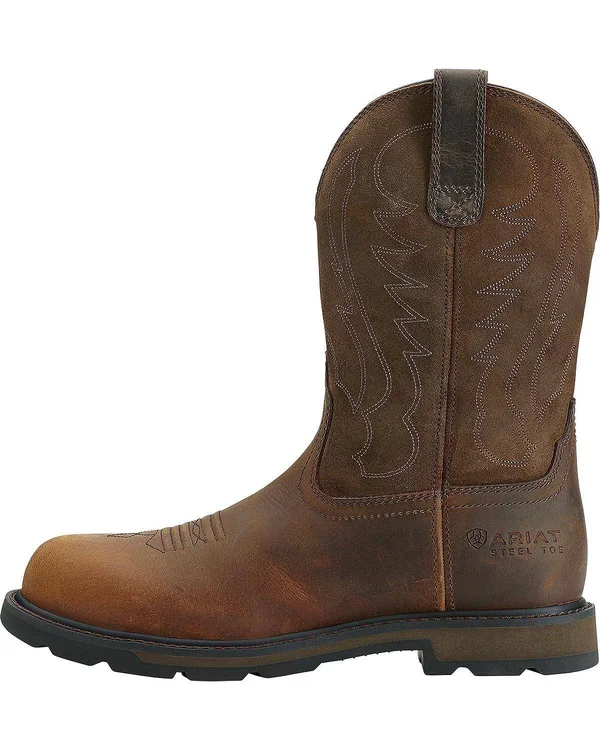 Ariat Men's Groundbreaker Steel Toe Boots Brown 11.5 D