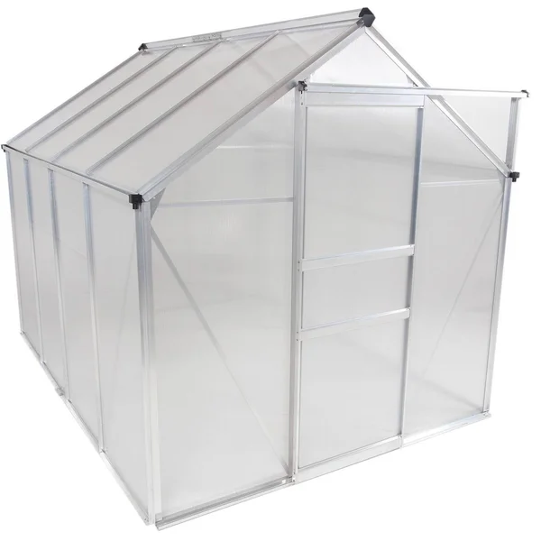 Ogrow 6& x 8& Clear Aluminum Walk-In Lawn and Garden Greenhouse