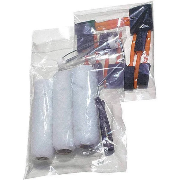 12x22 x 2x22 LDPE Lay Flat Poly Bag, 1.5 mil, Pk5000, 5DFY2