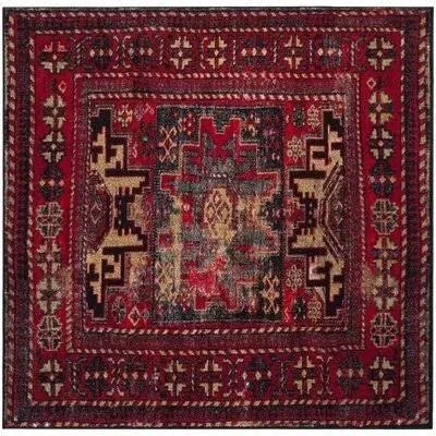 Sparks Southwestern Red Area Rug Three Posts Rug Size: Square 6&7x22