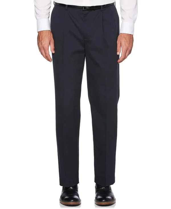 Savane Men's Big & Tall Ultimate Performance Chino Pleated Pants