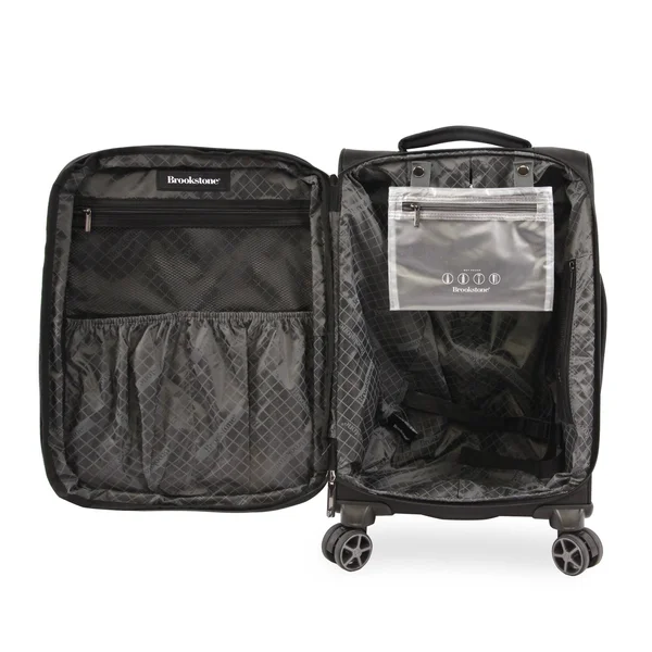 Brookstone Luggage Elswood Spinner Suitcase - Dark Charcoal, Carry-On (21-inch)