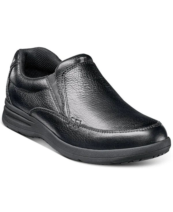 Men's Nunn Bush Cam Moc Toe Slip On, Size: 14, Black