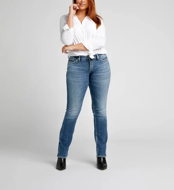 Silver Jeans Co. Women's Suki Mid Rise Slim Bootcut Jeans