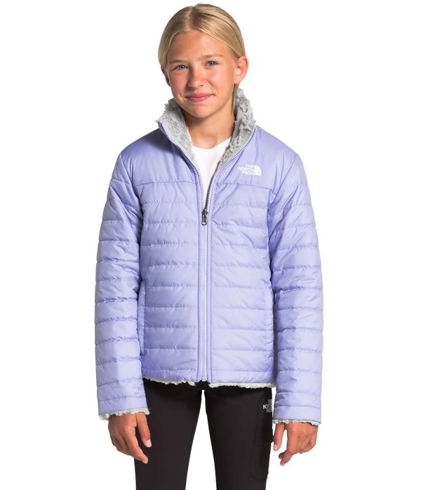 The North Face Girls& Reversible Mossbud Swirl Jacket- Sweet Lavender - L