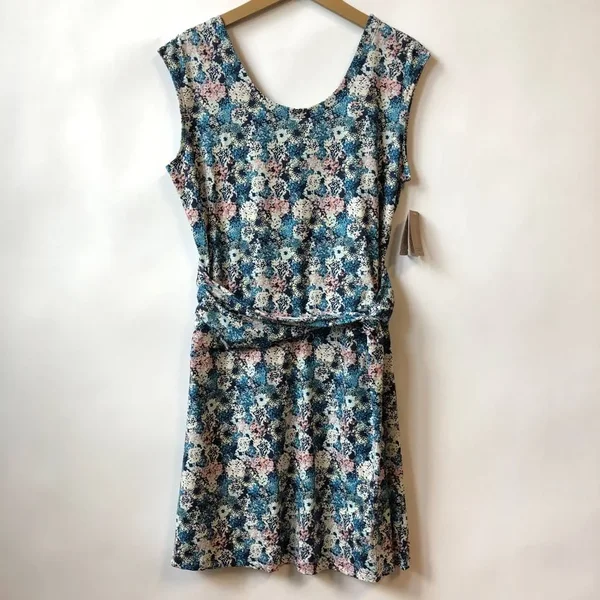 Patagonia Seabrook Twist Dress - Women's FURNAI Floral/New Navy - L