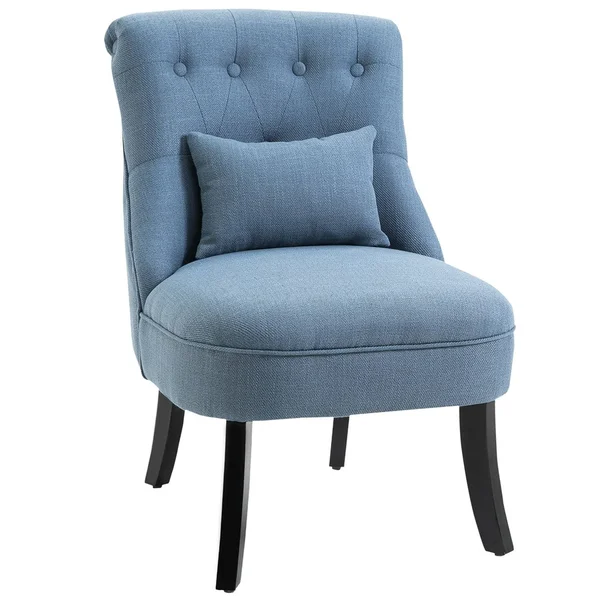 Copper Grove Tigre Fabric-Upholstered Small Accent Chair with Wood Legs and Pillow - 20.75*27.25*30.25 - Grey