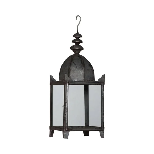 30 inch Hanging Candle Lantern Antique Metal Finish-Bailey Street Home-2499-BEL-4546927, Silver