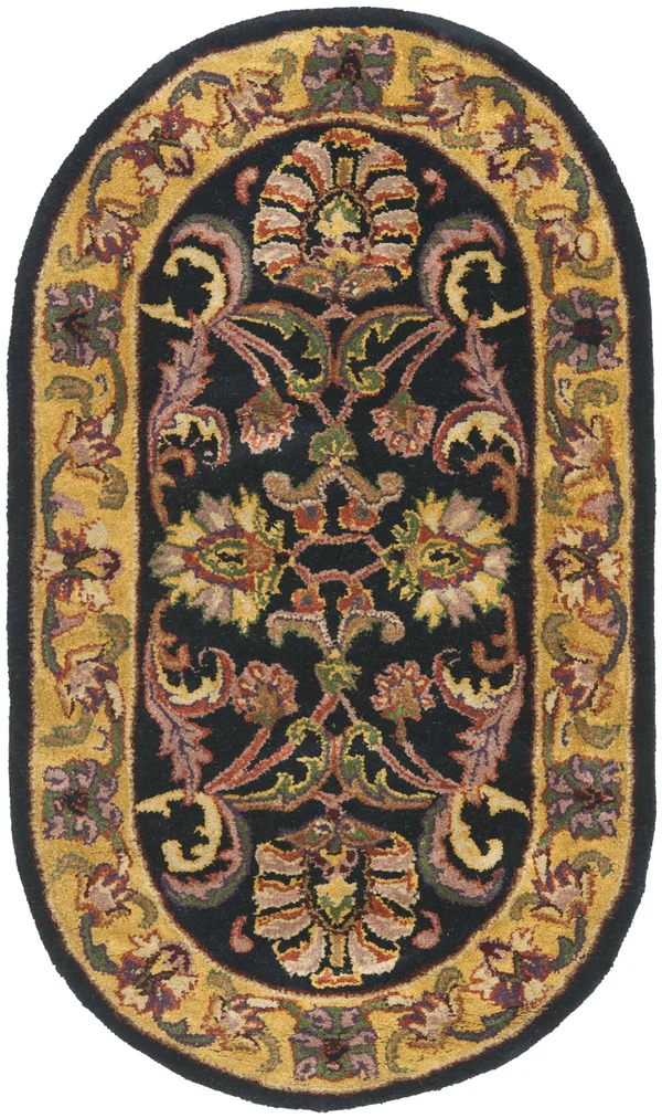 Safavieh Golden Jaipur Gj275a 8& Round Navy - Gold Rug