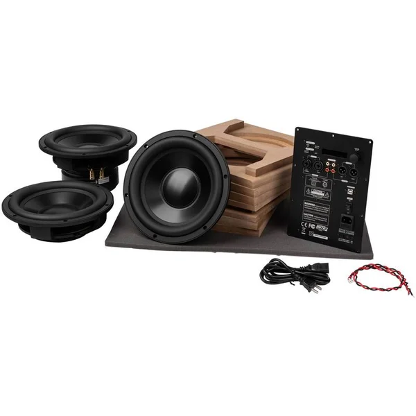 Parts Express Powered Dayton Audio 10x22 with Dual Passive Radiators 500 Watt Subwoofer Kit with Built-In DSP 300-7152