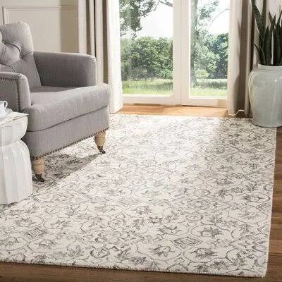 Pimentel Hand-Tufted Wool Ivory Area Rug Charlton Home Rug Size: Rectangle 3' x 5'