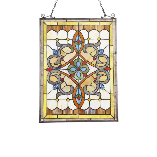 Chloe Lighting Delilah Victorian Tiffany-glass Window Panel 24x22 Tall