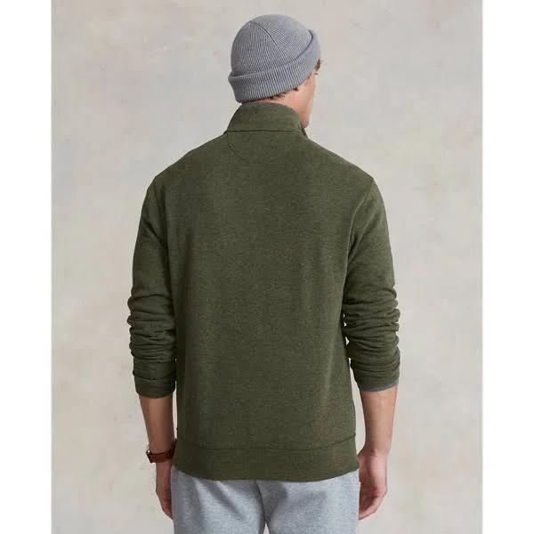 Ralph Lauren Men's Luxury Jersey Quarter-Zip Pullover - Size Xs in Alpine Heather/C9760