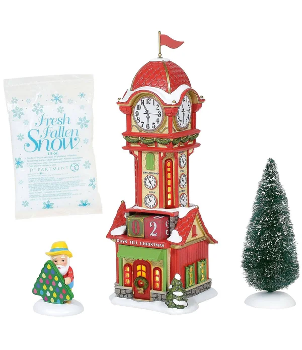 Department 56 North Pole Christmas Countdown Tower 6005435 - 9.5 x 3.25 x 3.5 inches