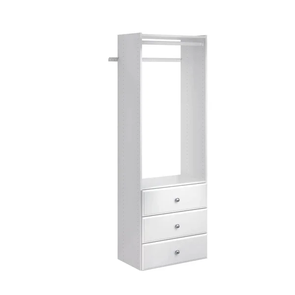Easy Track PH32 25-1/8x22 Wide Elite Closet Organizer System with Three - White