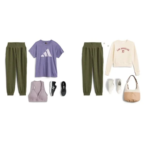 Spacedye Midi Jogger, Beyond Yoga Eden Green Heather, Xs