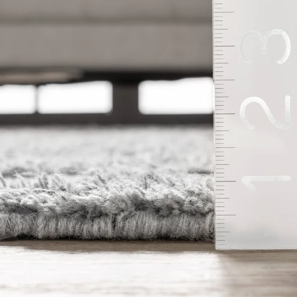 nuLOOM Hand Loomed Trellis Tassel Jinny Gray 9 ft. x 12 ft. Indoor Area Rug