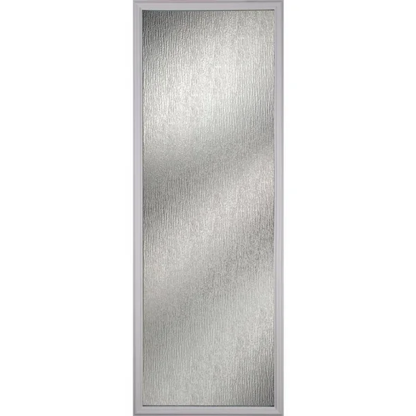 ODL Rain 22 in. x 64 in. x 1 in. with White Frame Replacement Glass Panel 311349