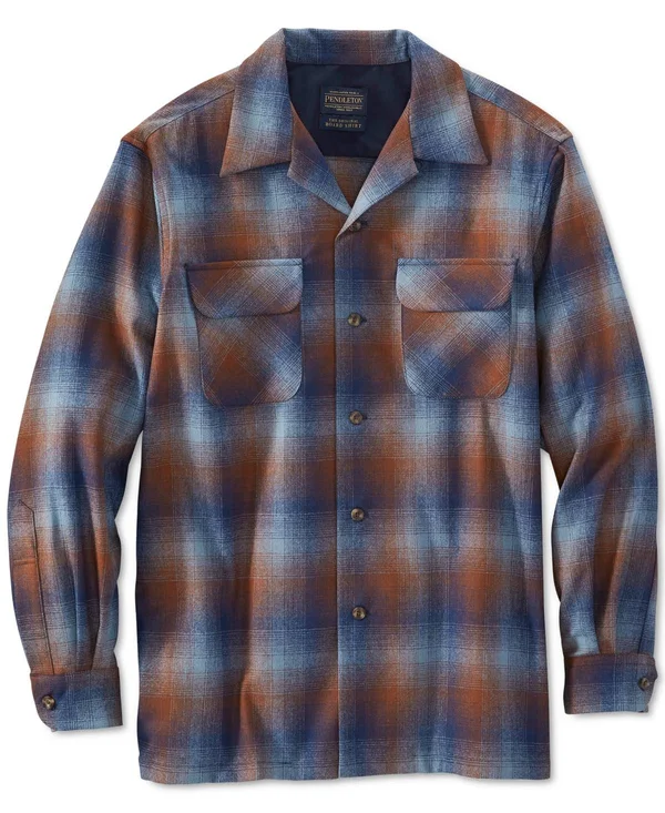 Pendleton Board Shirt - Men's Blue/Brown Ombre - S