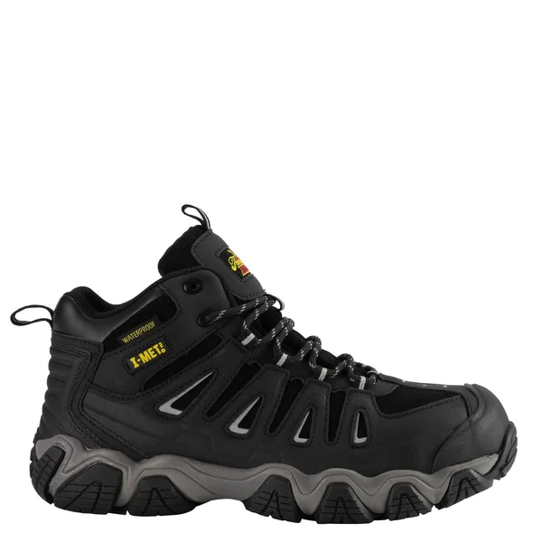 Thorogood Boots: Men's 804-6490 Black Crosstrex I-MET Steel Toe Hiker Work Boot