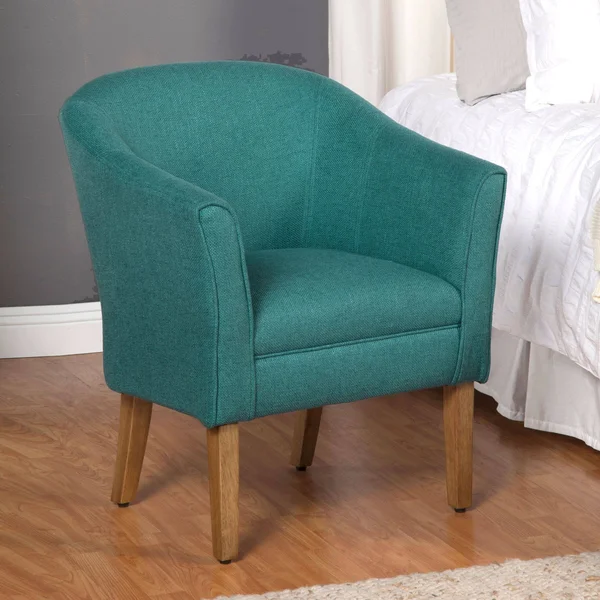 Porch & den Kingswell Teal Chunky Textured Accent Chair