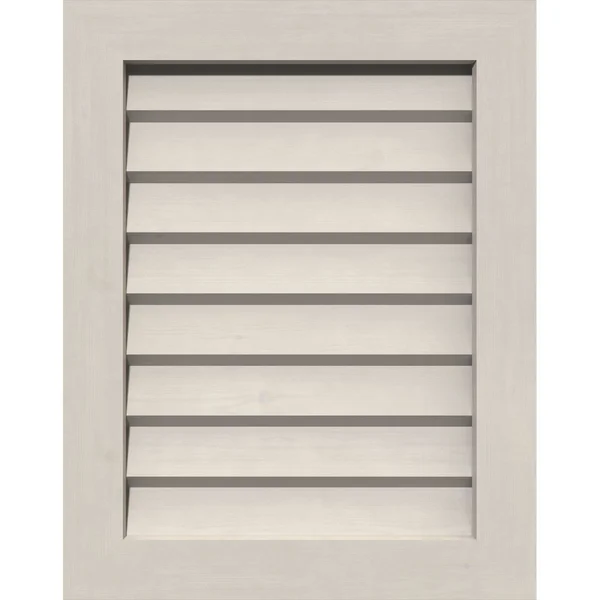 Ekena Millwork GVWVE12X2602SDPPI 12x22W x 26x22H Vertical Gable Vent (17x22W x 31x22H Frame Size): Primed, Non-Functional, Smoot