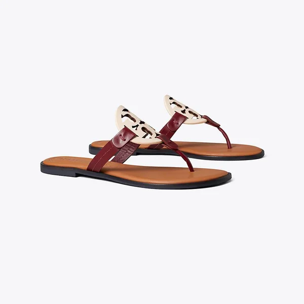 Tory Burch Womens Miller Sandal, Leather