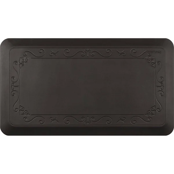 Smart Step Home Collection 72 inch by 20 inch Fleur-de-lys Mat - Tan, 72 x 20 x 5