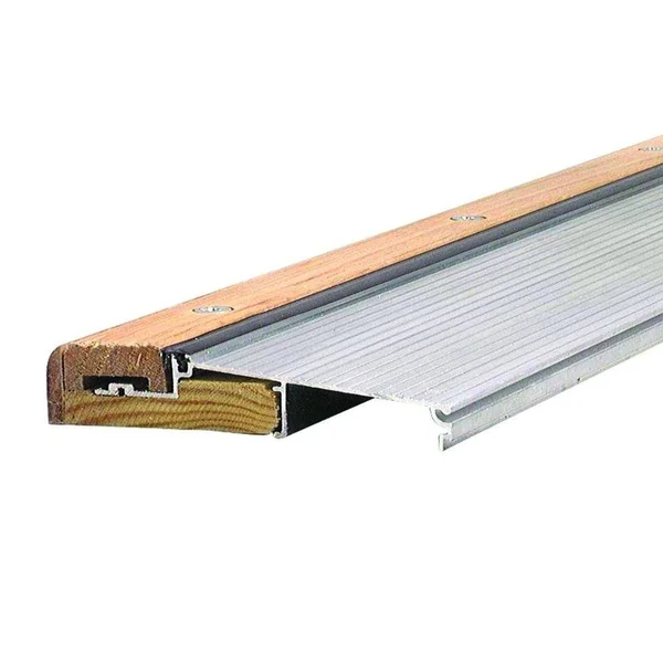 M-D Building Products Adjustable 5-5/8 in. x 40.5 in. Aluminum and Hardwood Sills - Inswing Threshold, Brown