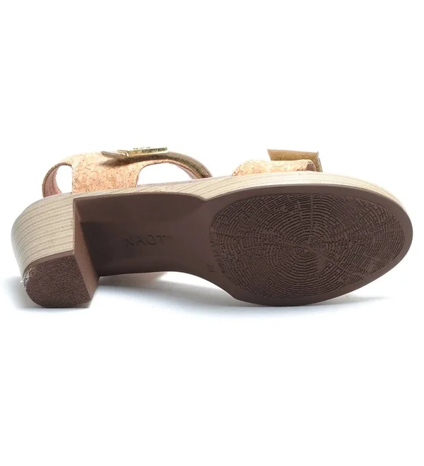 Naot Women's Intact - Khaki Beige Leather/Pewter Size: 37 R