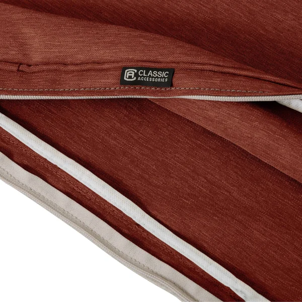 80x22 x 26x22 x 3x22 Montlake Water-Resistant Patio Chaise Lounge Cushion Slip Cover Heather Henna Red - Classic Accessories