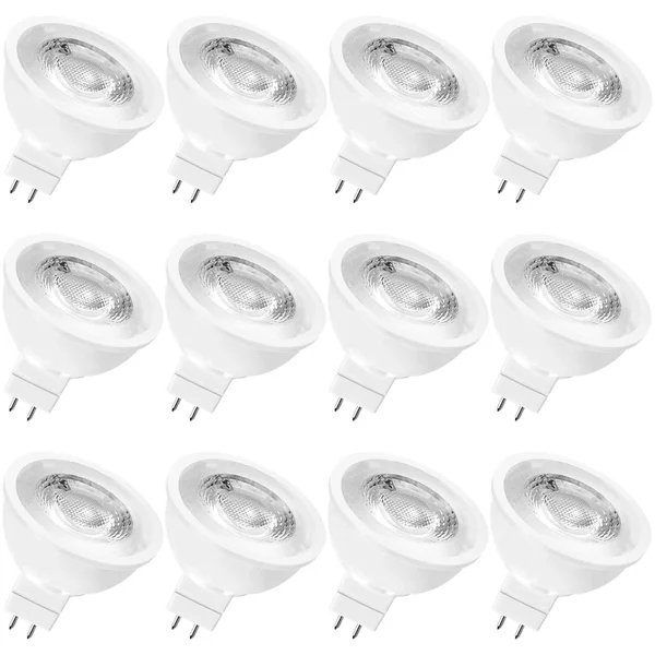 Luxrite MR16 LED Bulb 50W Equivalent - 12V, 5000K Bright White Dimmable, 500 Lumens, GU5.3 LED Spotlight Bulb 6.5W, Enclosed Fixt