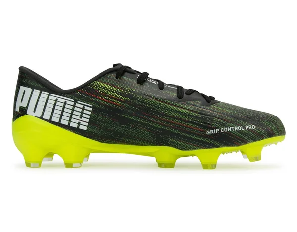 Puma Ultra 2.2 FG Soccer Cleats - Black, White & Yellow Alert - 10 - Each