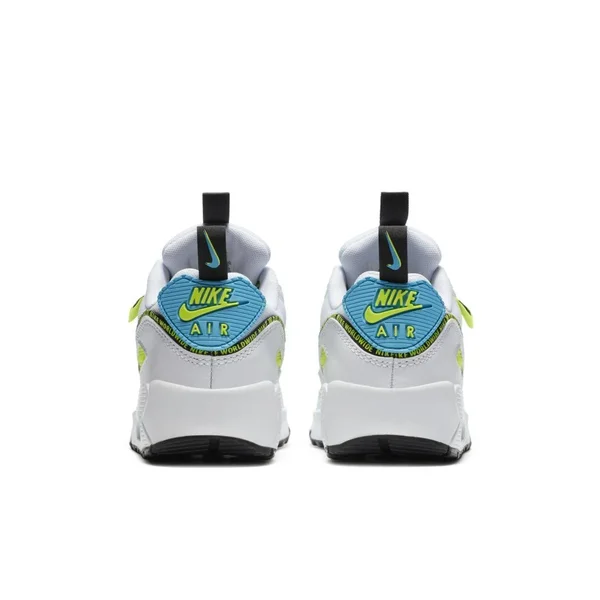 Nike Air Max 90 SE GS Worldwide White Blue Fury - Size 7 Kids