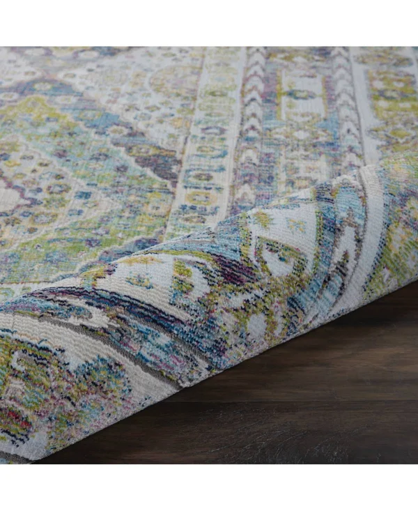 Nourison Ankara Global ANR07 7&10x22 x 9&10x22 Blue - Green Area Rug