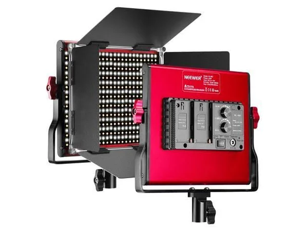 Neewer LED Video Light, Bi-Color Dimmable 660 Beads, Durable Metal Frame with U Bracket and Barndoor, 3200-5600K, CRI 96+ for St