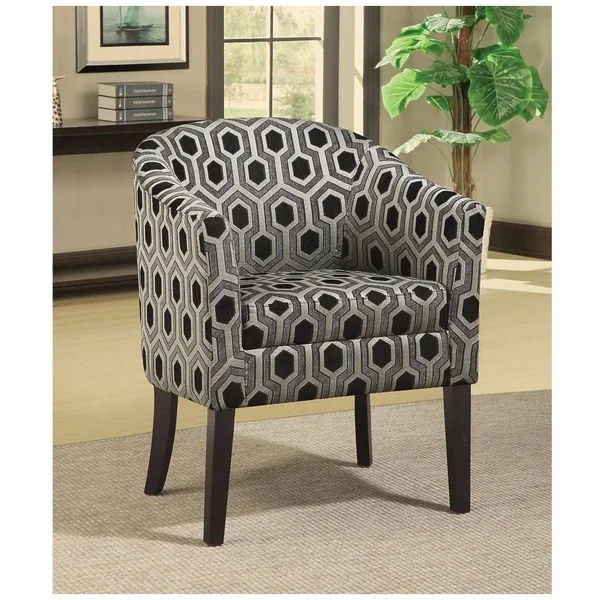 Benzara - Space Adorner Accent Chair, Gray/Black