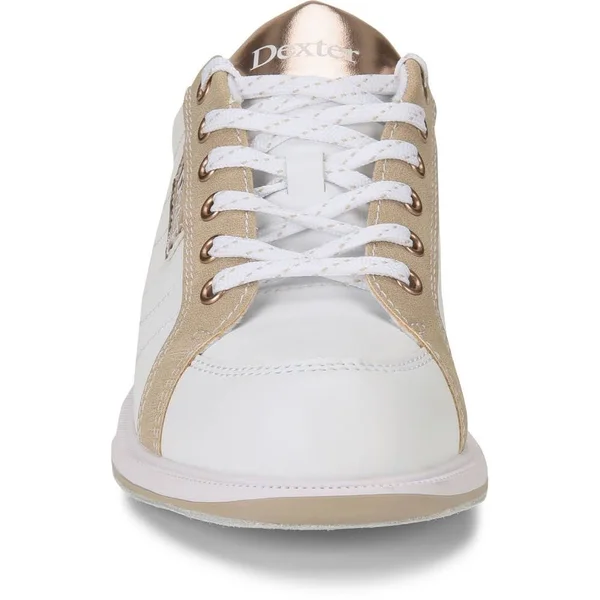 Dexter Groove IV White Rose Gold Womens Wide Bowling Shoes 6